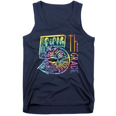 5th Grade Typography Team Fifth Grade Teacher Back To School Tank Top