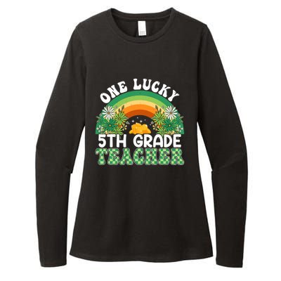 5th Grade Teacher Rainbow St Patricks Day One Lucky Teacher Gift Womens CVC Long Sleeve Shirt