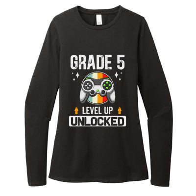 5th Grade Unlocked Level Up Gamer Back To School Womens CVC Long Sleeve Shirt