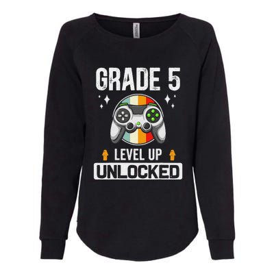 5th Grade Unlocked Level Up Gamer Back To School Womens California Wash Sweatshirt