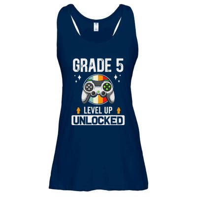 5th Grade Unlocked Level Up Gamer Back To School Ladies Essential Flowy Tank