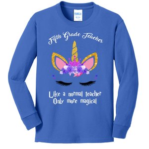 5Th Grade Unicorn Fifth Grade Teacher Great Gift Kids Long Sleeve Shirt