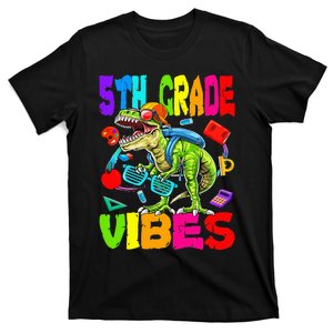 5th Grade Vibes Dinosaur Back To School T-Shirt