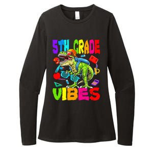 5th Grade Vibes Dinosaur Back To School Womens CVC Long Sleeve Shirt