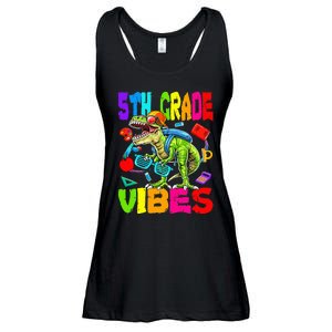 5th Grade Vibes Dinosaur Back To School Ladies Essential Flowy Tank