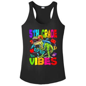 5th Grade Vibes Dinosaur Back To School Ladies PosiCharge Competitor Racerback Tank