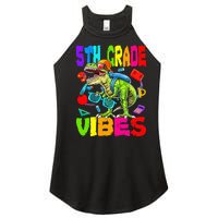 5th Grade Vibes Dinosaur Back To School Women's Perfect Tri Rocker Tank