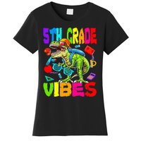 5th Grade Vibes Dinosaur Back To School Women's T-Shirt