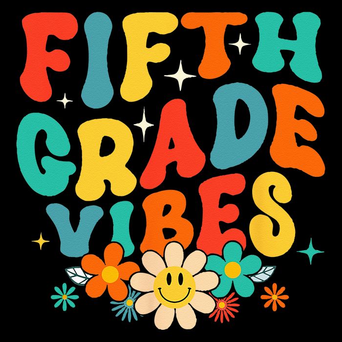 5th Grade Vibes Back To School Retro Fifth Grade Teachers Flexfit Unipanel Trucker Cap