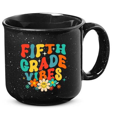 5th Grade Vibes Back To School Retro Fifth Grade Teachers 15oz Campfire Ceramic Mug