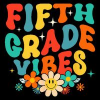 5th Grade Vibes Back To School Retro Fifth Grade Teachers Drawstring Bag