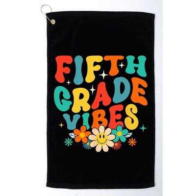 5th Grade Vibes Back To School Retro Fifth Grade Teachers Golf Towel