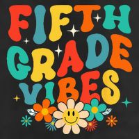 5th Grade Vibes Back To School Retro Fifth Grade Teachers Golf Towel