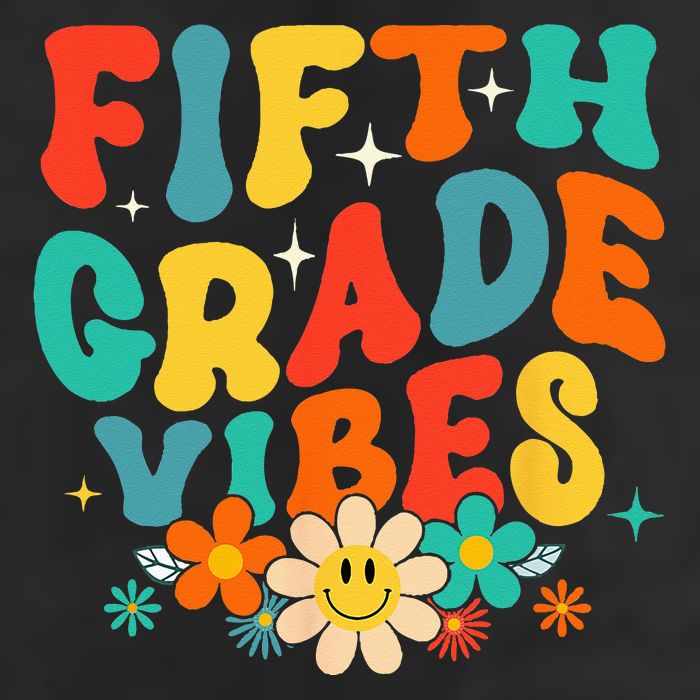 5th Grade Vibes Back To School Retro Fifth Grade Teachers Golf Towel