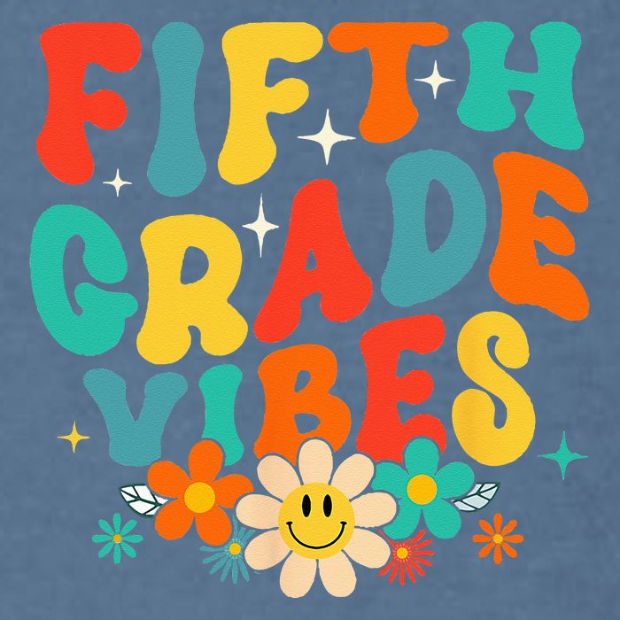 5th Grade Vibes Back To School Retro Fifth Grade Teachers Garment-Dyed Sweatshirt