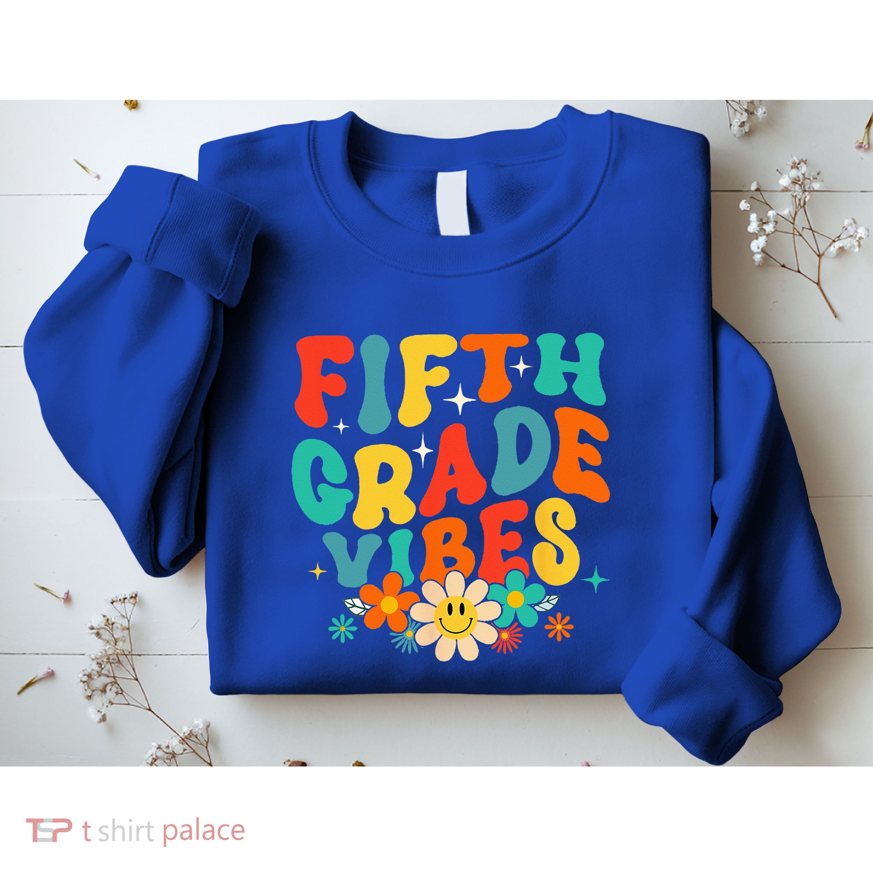 5th Grade Vibes Back To School Retro Fifth Grade Teachers Sweatshirt