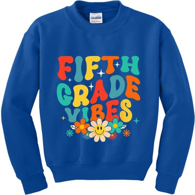 5th Grade Vibes Back To School Retro Fifth Grade Teachers Kids Sweatshirt
