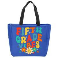 5th Grade Vibes Back To School Retro Fifth Grade Teachers Zip Tote Bag