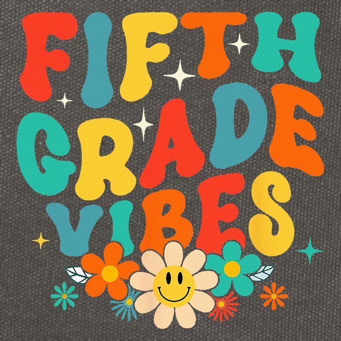 5th Grade Vibes Back To School Retro Fifth Grade Teachers Cotton Canvas Backpack