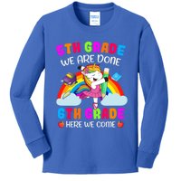 5Th Grade We Are Done 6Th Grade Here We Come Unicorn Meaningful Gift Kids Long Sleeve Shirt