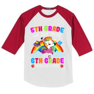 5Th Grade We Are Done 6Th Grade Here We Come Unicorn Meaningful Gift Kids Colorblock Raglan Jersey