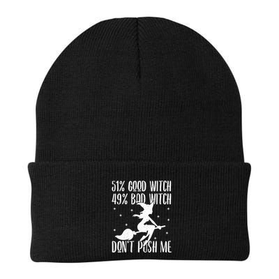 51 Good Witch 49 Bad Witch Halloween Costume Gift Beanie