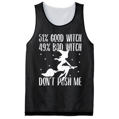 51 Good Witch 49 Bad Witch Halloween Costume Gift Mesh Reversible Basketball Jersey Tank