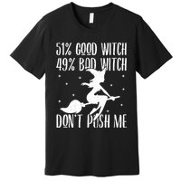 51 Good Witch 49 Bad Witch Halloween Costume Gift Premium T-Shirt