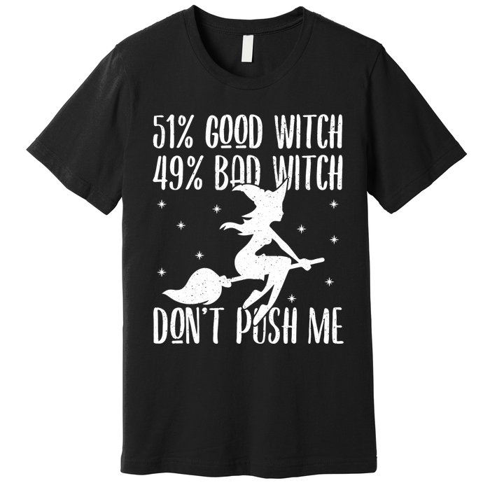 51 Good Witch 49 Bad Witch Halloween Costume Gift Premium T-Shirt