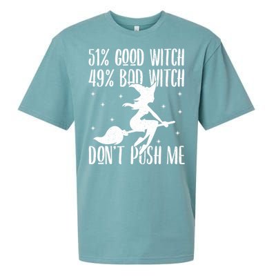 51 Good Witch 49 Bad Witch Halloween Costume Gift Sueded Cloud Jersey T-Shirt