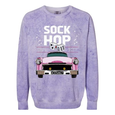 50s Hip Hop Retro 1950s Party Vintage Dance Car Dancer Colorblast Crewneck Sweatshirt