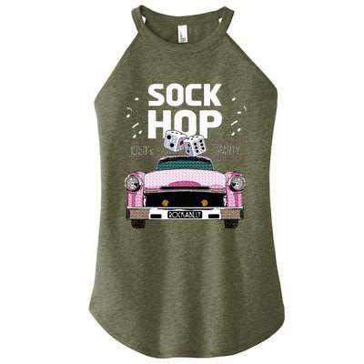 50s Hip Hop Retro 1950s Party Vintage Dance Car Dancer Women’s Perfect Tri Rocker Tank