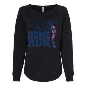 50th Home Run Baseball Birthday Gift Womens California Wash Sweatshirt