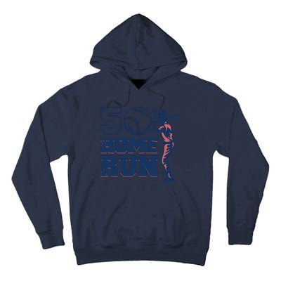 50th Home Run Baseball Birthday Gift Tall Hoodie