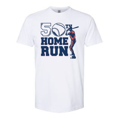 50th Home Run Baseball Birthday Gift Softstyle® CVC T-Shirt