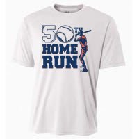 50th Home Run Baseball Birthday Gift Cooling Performance Crew T-Shirt