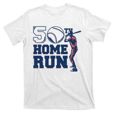 50th Home Run Baseball Birthday Gift T-Shirt