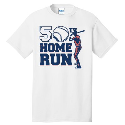 50th Home Run Baseball Birthday Gift Tall T-Shirt