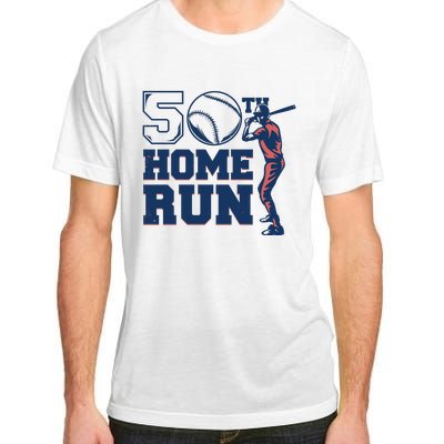 50th Home Run Baseball Birthday Gift Adult ChromaSoft Performance T-Shirt