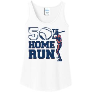 50th Home Run Baseball Birthday Gift Ladies Essential Tank