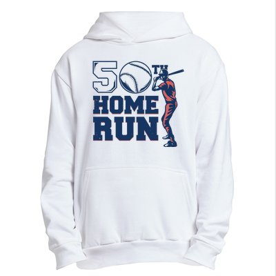 50th Home Run Baseball Birthday Gift Urban Pullover Hoodie