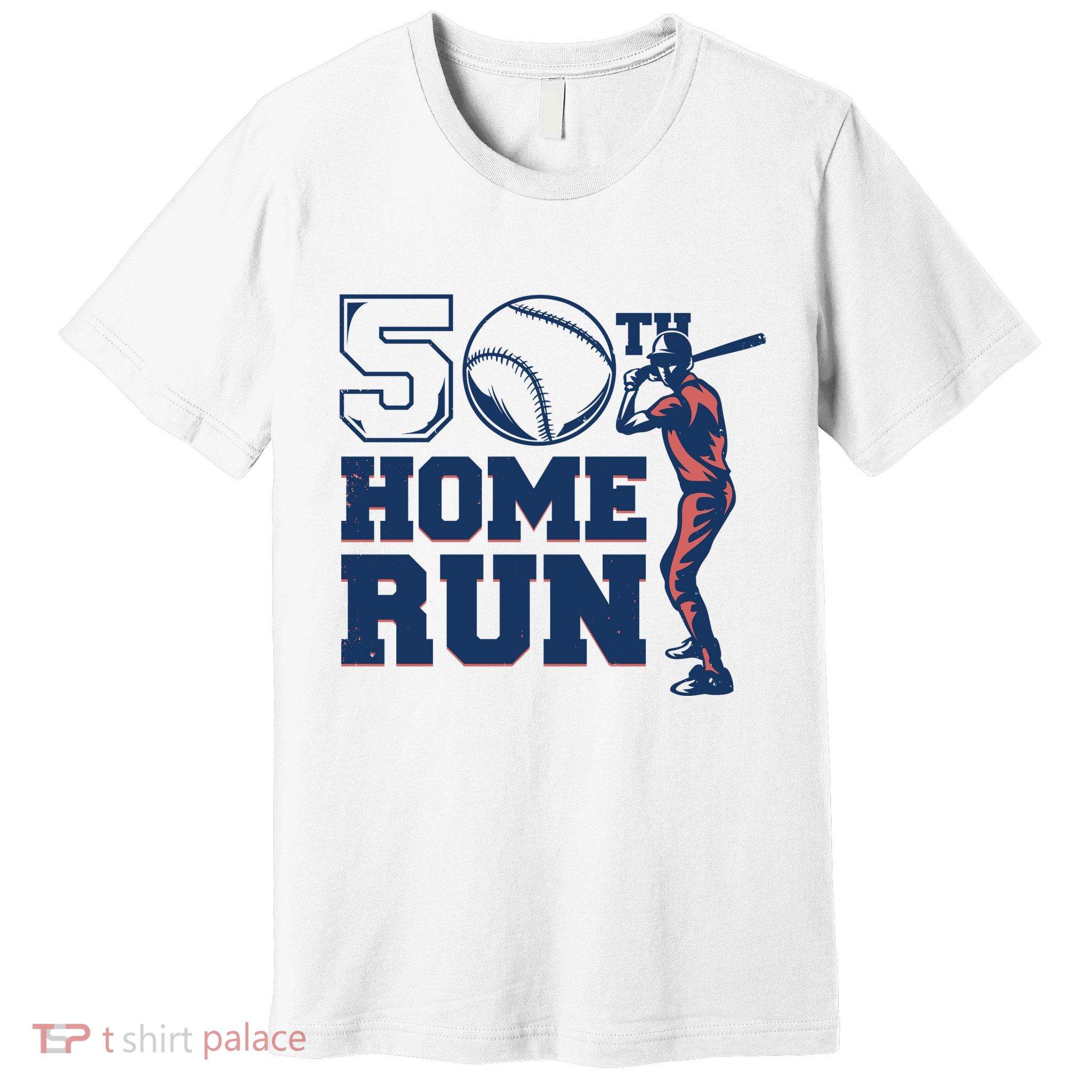 50th Home Run Baseball Birthday Gift Premium T-Shirt
