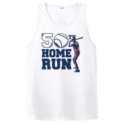 50th Home Run Baseball Birthday Gift PosiCharge Competitor Tank