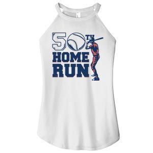 50th Home Run Baseball Birthday Gift Women's Perfect Tri Rocker Tank