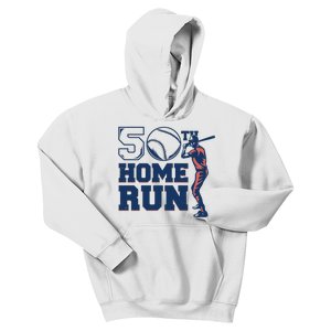 50th Home Run Baseball Birthday Gift Kids Hoodie