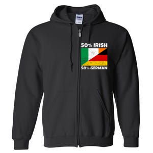 50 Irish 50 German Full Zip Hoodie