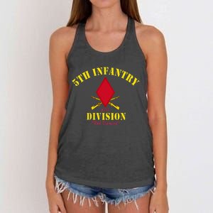 5th Infantry Division Veterans Day Women's Knotted Racerback Tank