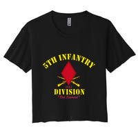 5th Infantry Division Veterans Day Women's Crop Top Tee