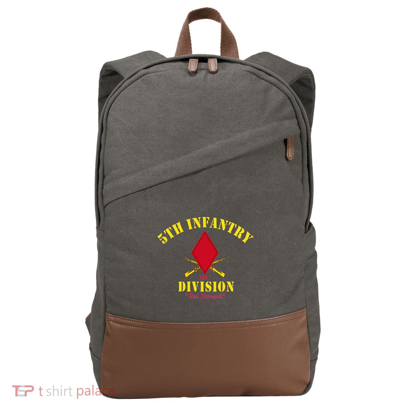5th Infantry Division Veterans Day Cotton Canvas Backpack