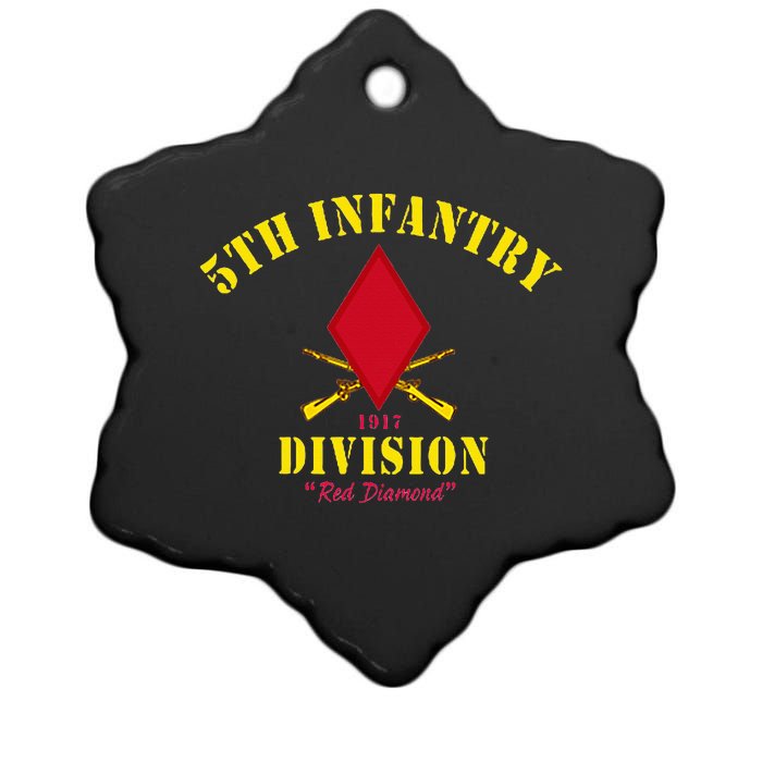 5th Infantry Division Veterans Day Ceramic Star Ornament